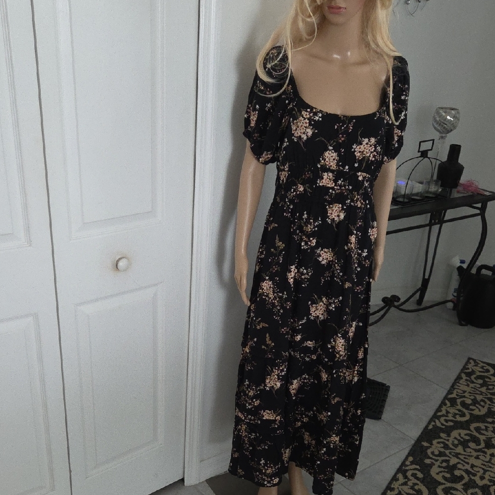 Max&Ash Floral Black Maxi Dress NWOT Xl